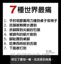 7種世界最痛!!!