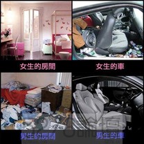 男女的車&房間 大不同