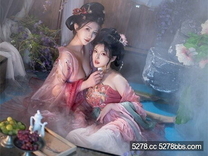 【Natsuko夏夏子&星瀾】瑤池洗凝脂，古裝雙女溫泉鬥奶